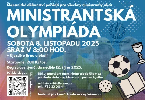 Možnost přihlášení na ministrantskou olympiádu. Pozor, přihlásit se mohou týmy i jednotlivci do 12. října 2025!