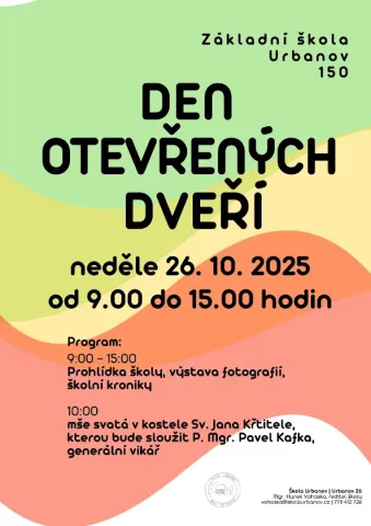 Den otevřených dveří - ZŠ Urbanov