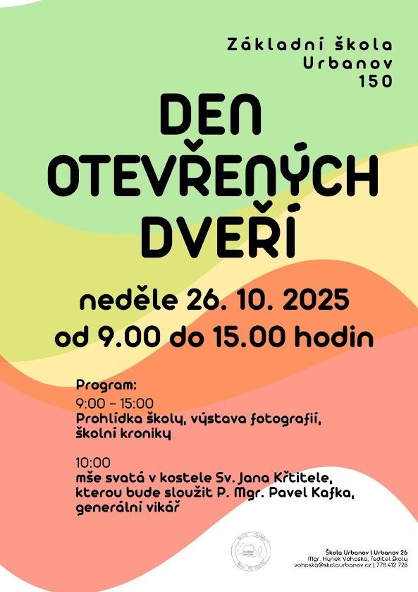 Den otevřených dveří - ZŠ Urbanov