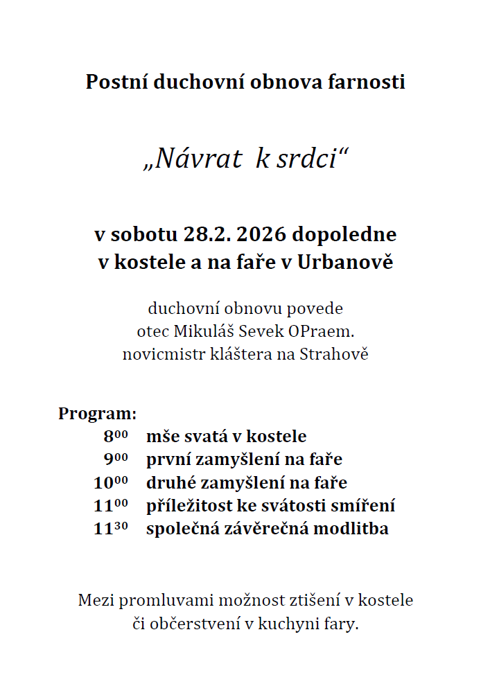 Postní duchovní obnova